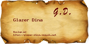 Glazer Dina névjegykártya